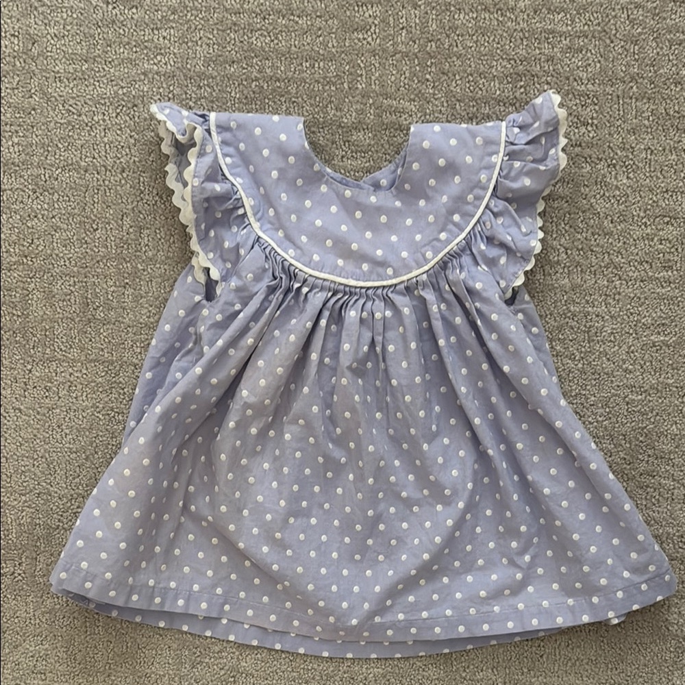 Southern sunshine- Polka Dot Ruffle Baby Dress 2T